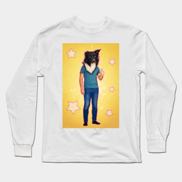 dog headed Long Sleeve T-Shirt by 1STunningArt